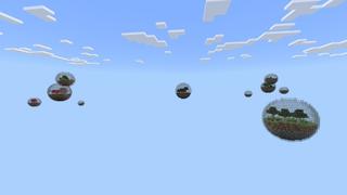 Screenshot of the Minecraft Bedrock Marketplace product One Block Bubbles created by Fall Studios.