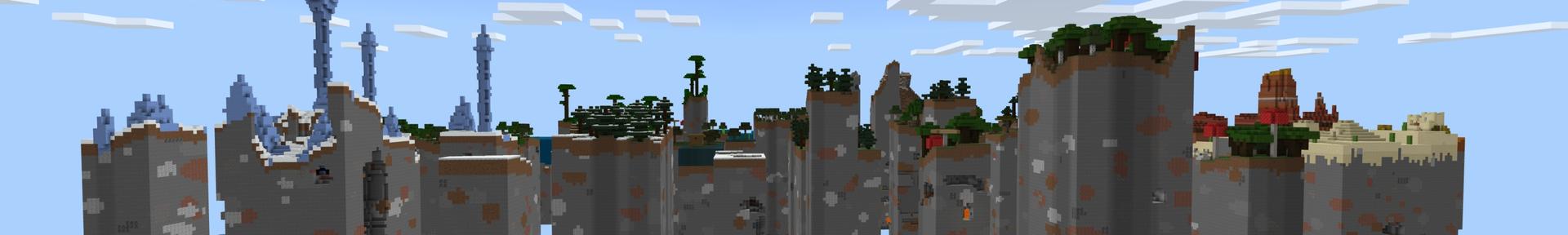 Panorama of the Minecraft Bedrock Marketplace product One Block Chunk Challenge created by Fall Studios.