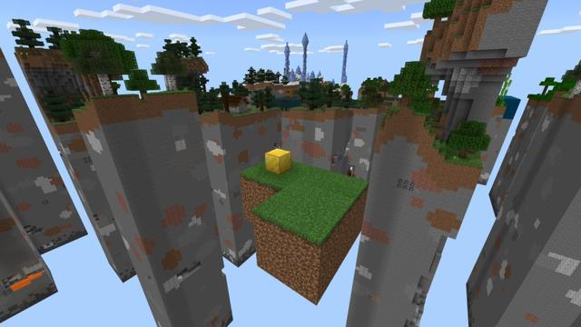 Screenshot of the Minecraft Bedrock Marketplace product One Block Chunk Challenge created by Fall Studios.