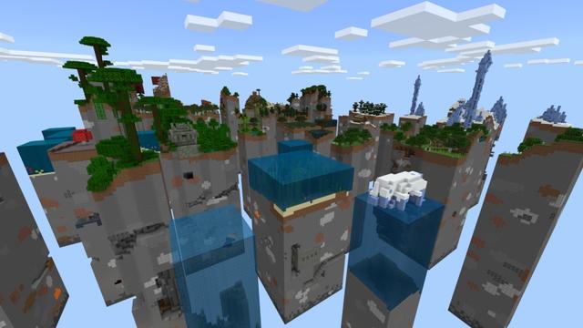 Screenshot of the Minecraft Bedrock Marketplace product One Block Chunk Challenge created by Fall Studios.