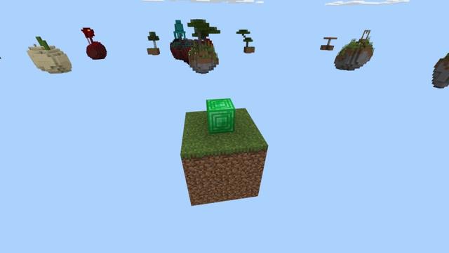 Screenshot of the Minecraft Bedrock Marketplace product One Block Hacker Tools created by Fall Studios.