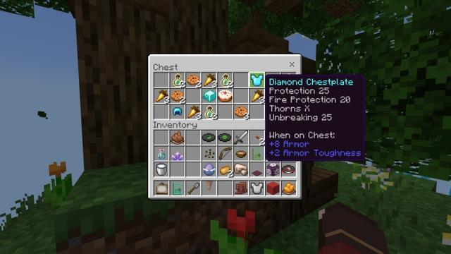 Screenshot of the Minecraft Bedrock Marketplace product One Block Hacker Tools created by Fall Studios.
