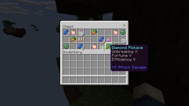 Screenshot of the Minecraft Bedrock Marketplace product One Block Hacker Tools created by Fall Studios.