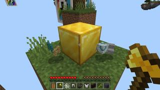 Screenshot of the Minecraft Bedrock Marketplace product One Block Rainbow World created by Fall Studios.