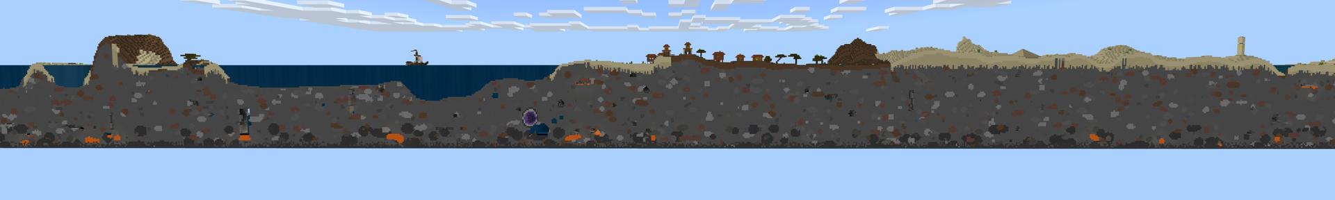 Panorama of the Minecraft Bedrock Marketplace product One Chunk Lucky Blocks created by Fall Studios.