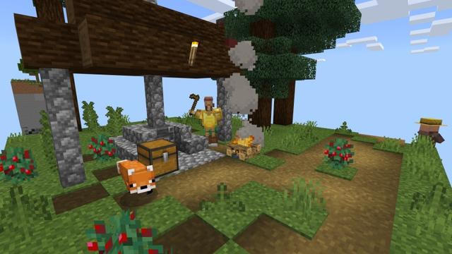 Screenshot of the Minecraft Bedrock Marketplace product One Chunk Survival created by Fall Studios.