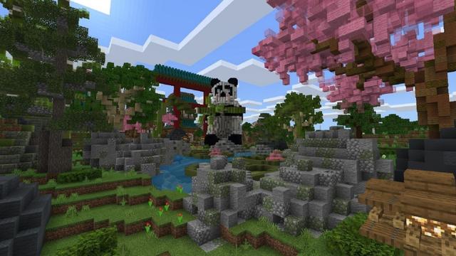 Screenshot of the Minecraft Bedrock Marketplace product Panda Valley created by Fall Studios.