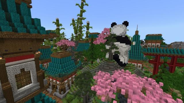 Screenshot of the Minecraft Bedrock Marketplace product Panda Valley created by Fall Studios.