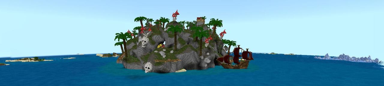 Panorama of the Minecraft Bedrock Marketplace product Pirate Haven created by Fall Studios.