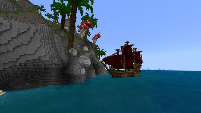 Screenshot of the Minecraft Bedrock Marketplace product Pirate Haven created by Fall Studios.