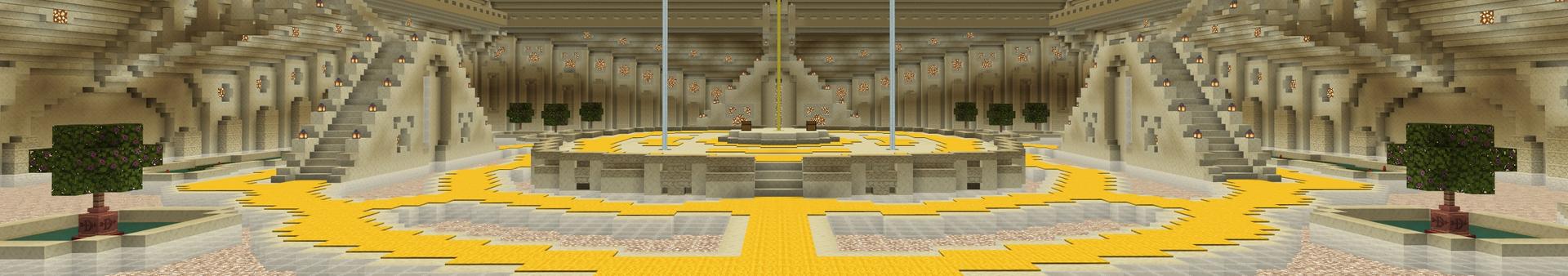 Panorama of the Minecraft Bedrock Marketplace product Pyramid Base created by Fall Studios.