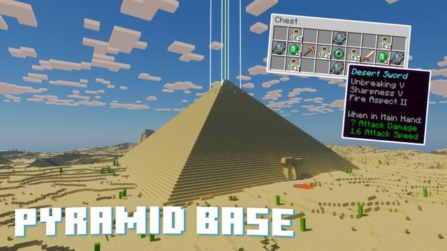 Thumbnail of the Minecraft Bedrock Marketplace product Pyramid Base created by Fall Studios.