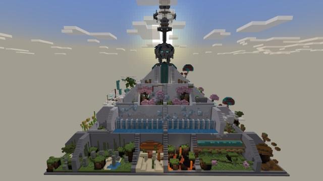 Screenshot of the Minecraft Bedrock Marketplace product Pyramid Parkour created by Fall Studios.