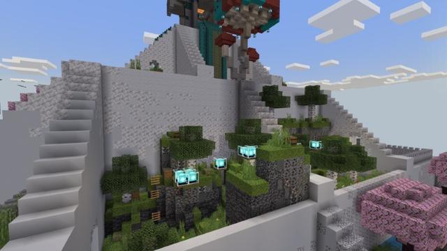 Screenshot of the Minecraft Bedrock Marketplace product Pyramid Parkour created by Fall Studios.