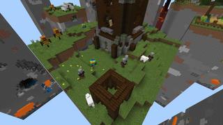 Screenshot of the Minecraft Bedrock Marketplace product Rainbow Block Chunk Survival created by Fall Studios.