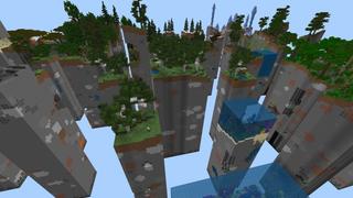 Screenshot of the Minecraft Bedrock Marketplace product Rainbow Block Chunk Survival created by Fall Studios.