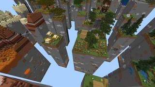 Screenshot of the Minecraft Bedrock Marketplace product Rainbow Block Chunk Survival created by Fall Studios.