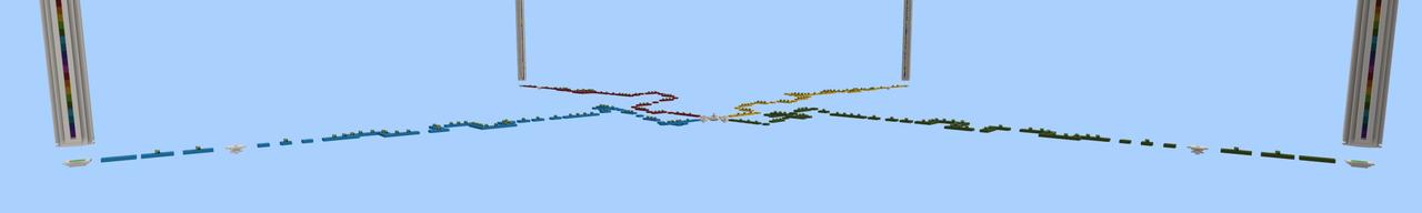 Panorama of the Minecraft Bedrock Marketplace product Rainbow Block Race created by Fall Studios.