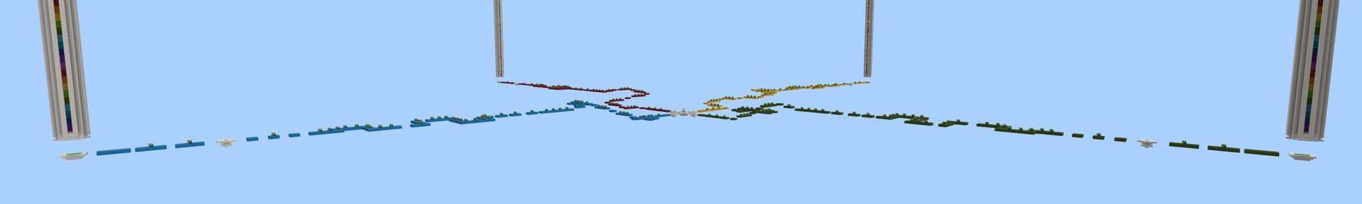 Panorama of the Minecraft Bedrock Marketplace product Rainbow Block Race created by Fall Studios.