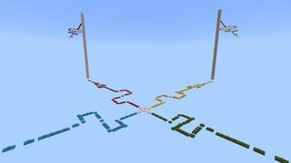 Screenshot of the Minecraft Bedrock Marketplace product Rainbow Block Race created by Fall Studios.