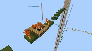 Screenshot of the Minecraft Bedrock Marketplace product Rainbow Block Race created by Fall Studios.