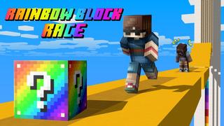 Thumbnail of the Minecraft Bedrock Marketplace product Rainbow Block Race created by Fall Studios.