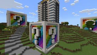 Screenshot of the Minecraft Bedrock Marketplace product Rainbow Block World created by Fall Studios.