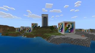 Screenshot of the Minecraft Bedrock Marketplace product Rainbow Block World created by Fall Studios.