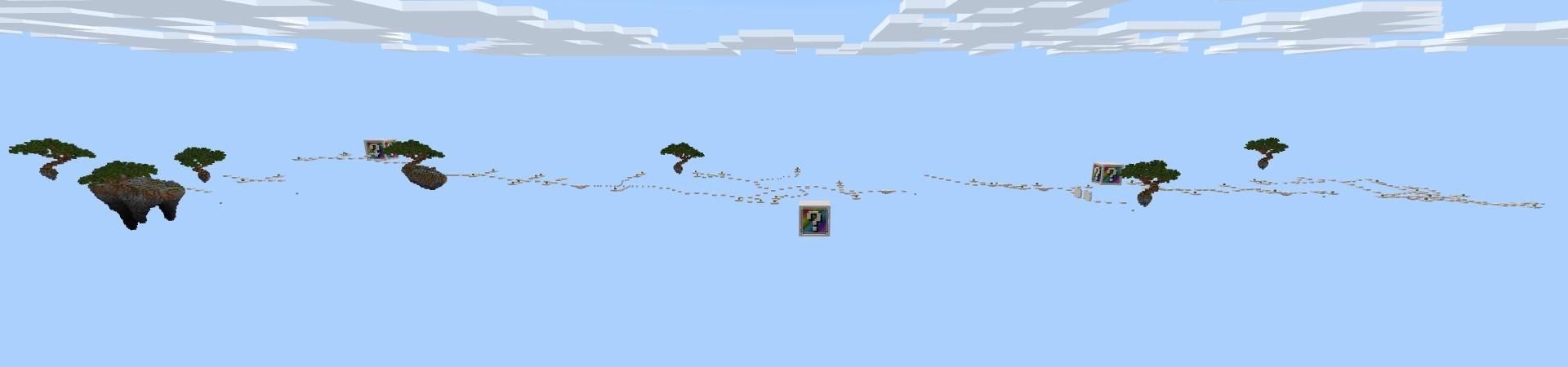 Panorama of the Minecraft Bedrock Marketplace product Rainbow Blocks Parkour created by Fall Studios.