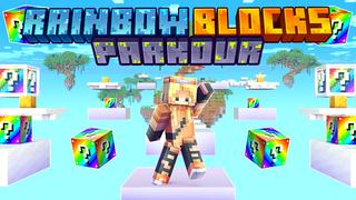 Thumbnail of the Minecraft Bedrock Marketplace product Rainbow Blocks Parkour created by Fall Studios.