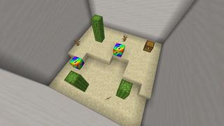 Screenshot of the Minecraft Bedrock Marketplace product Rainbow Lucky Blocks Skyblock created by Fall Studios.