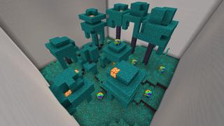 Screenshot of the Minecraft Bedrock Marketplace product Rainbow Lucky Blocks Skyblock created by Fall Studios.