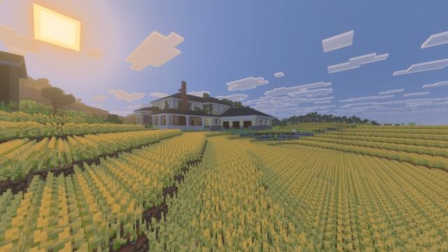 Screenshot of the Minecraft Bedrock Marketplace product Rainbow Lucky Blocks created by Fall Studios.