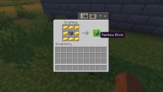 Screenshot of the Minecraft Bedrock Marketplace product Rainbow Lucky Blocks created by Fall Studios.
