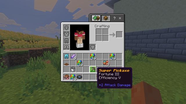 Screenshot of the Minecraft Bedrock Marketplace product Rainbow Lucky Blocks created by Fall Studios.