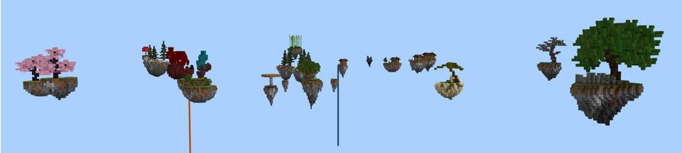Panorama of the Minecraft Bedrock Marketplace product Random Drop Skyblock created by Fall Studios.