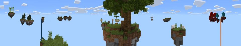 Panorama of the Minecraft Bedrock Marketplace product Random Drop Skyblock created by Fall Studios.