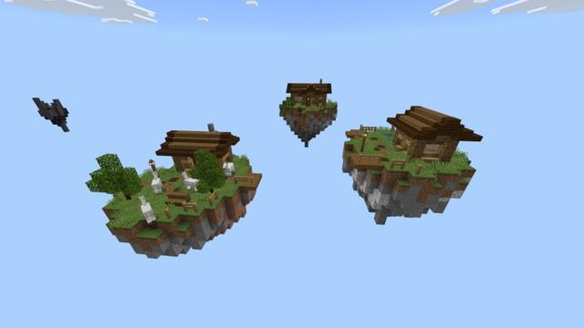 Screenshot of the Minecraft Bedrock Marketplace product Random Drop Skyblock created by Fall Studios.