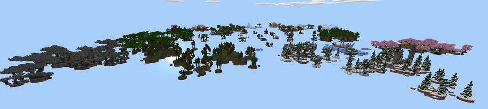 Panorama of the Minecraft Bedrock Marketplace product Random Drops Sky Block created by Fall Studios.