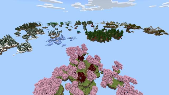 Screenshot of the Minecraft Bedrock Marketplace product Random Drops Sky Block created by Fall Studios.