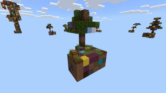 Screenshot of the Minecraft Bedrock Marketplace product Random Skyblock created by Fall Studios.