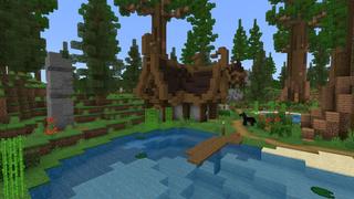 Screenshot of the Minecraft Bedrock Marketplace product Redwood Adventure created by Fall Studios.