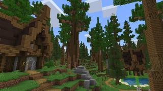 Screenshot of the Minecraft Bedrock Marketplace product Redwood Adventure created by Fall Studios.