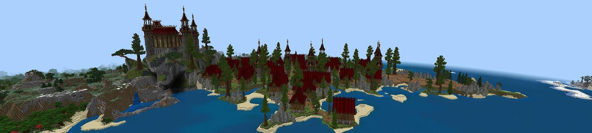 Panorama of the Minecraft Bedrock Marketplace product Royal Kingdom created by Fall Studios.