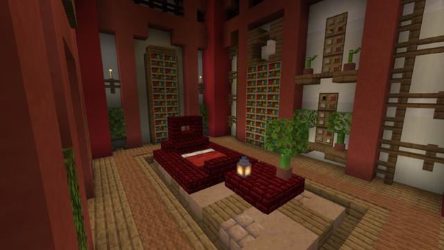 Screenshot of the Minecraft Bedrock Marketplace product Sakura Palace created by Fall Studios.