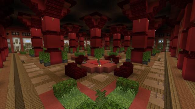 Screenshot of the Minecraft Bedrock Marketplace product Sakura Palace created by Fall Studios.