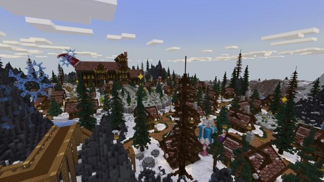 Screenshot of the Minecraft Bedrock Marketplace product Santa House created by Fall Studios.