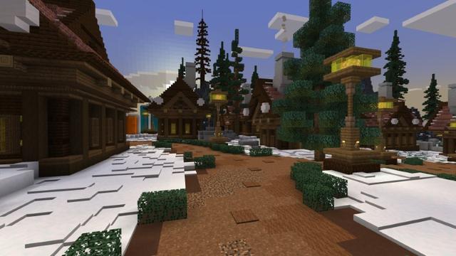 Screenshot of the Minecraft Bedrock Marketplace product Santa House created by Fall Studios.