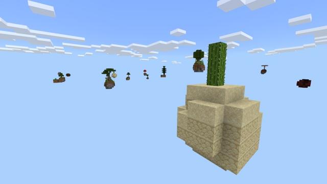 Screenshot of the Minecraft Bedrock Marketplace product Simple One Block created by Fall Studios.