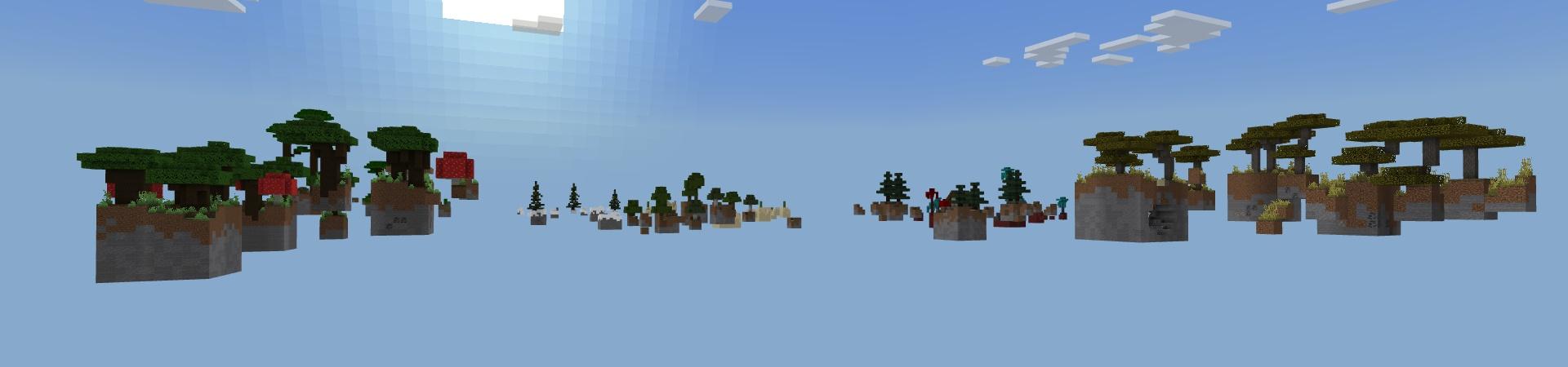 Panorama of the Minecraft Bedrock Marketplace product Sky Block created by Fall Studios.